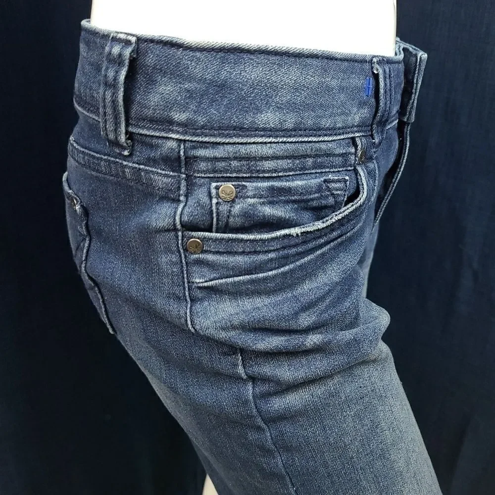 Denim Bermuda Shorts Size 0 Vera Wang Boyfriend Mid Rise Distressed Jean Summer
